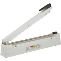 VEVOR Impulse Sealer 16 inch, Manual Heat Sealing Machine with Adjustable Heating Mode, Aluminum Shrink Wrap Bag Sealers for Plastic Mylar PE PP Bags, Portable Poly Bag Sealer with Extra Replace Kit