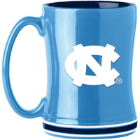 North Carolina Tar Heels Coffee Mug 14oz Sculpted Relief Team Color