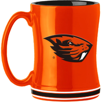 Oregon State Beavers Coffee Mug 14oz Sculpted Relief Team Color