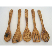 Olive Wood Kitchen Servers Set -5 pcs(D0102H5TRX8)