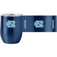 North Carolina Tar Heels Travel Tumbler 16oz Stainless Steel Curved