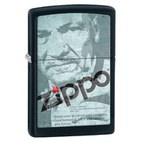 28300 - ZIPPO FOUNDERS FACE Black Matte
