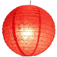 [Orange-red] Chinese/Japanese Style Hanging lantern Decorative Paper Lantern 16"