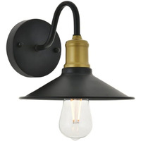 Etude 1 light brass and black Wall Sconce