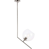 Ryland 1 light Chrome and Clear glass pendant