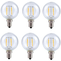 Non-dimmable 4W LED G14 light bulb 2700K pack of 6