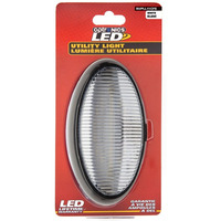 LED PORCH;OVAL;BLACK:CLEAR