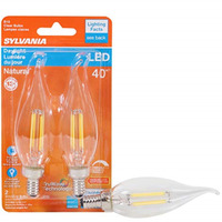 3005205 LED B10 E12 DL 40W 2PK Sylvania Natural B10 E12 (Candelabra) LED Bulb Daylight 40 W (Pack of 1)