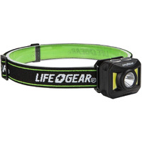 Life Gear 41-3919 300-Lumen USB-Rechargeable Headlamp, Black, Regular