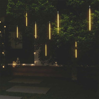 vidaXL Meteor Lights 8 pcs 1 ft Warm White 192 LEDs Indoor Outdoor
