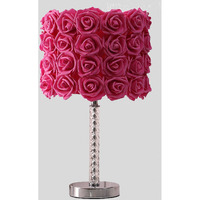 18 Red Roses Acrylic And Metal Table Lamp