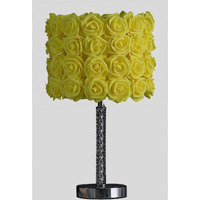 18 Yellow Roses Acrylic And Metal Table Lamp