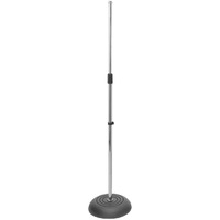 Round Base Mic Stand, Chrome