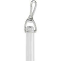 1/2" Fluted Clear PVC Baton with Metal Snap - 36"