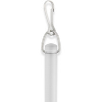 1/2" Smooth Clear PVC Baton with Metal Snap - 36"