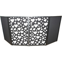 Hearts Pattern Facade Enhancement Scrims - White Hearts on Black | Set of Two