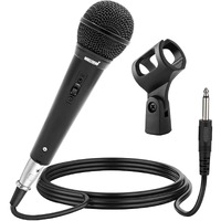 5 cORE Premium Vocal Dynamic cardioid Handheld Microphone Unidirectional Mic with 16ft Detachable XLR cable to  inch Audio Jack and OnOff Switch for Karaoke Singing PM 101 Black(D0102H7199X)