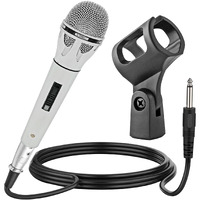 5 cORE Premium Vocal Dynamic cardioid Handheld Microphone Unidirectional Mic with 16ft Detachable XLR cable to  inch Audio Jack and OnOff Switch for Karaoke Singing PM 817 cH(D0102H71JMX)