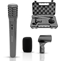 5 Core Dynamic Instrument Microphone Professional XLR Cardioid Uni Directional Condenser Mic Included Windscreen Mic Holder - INSTRU MIC 100 GREY