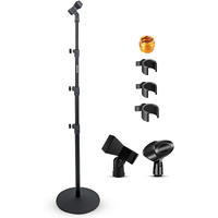 5Core Mic Stand Floor Adjustable Universal Heavy Duty Microphone Stands Round Base Soporte De micrfono - MS RBL 3T
