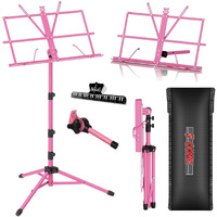 5 Core Music Stand 2 in 1 Dual Use Sheet Music Professional Portable Adjustable 27.6-67 Inch Folding Music Note Holder Tripod Stands - MUS FLD 4S