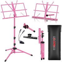 5 Core Music Stand 2 in 1 Dual Use Sheet Music Professional Portable Adjustable 27.6-67 Inch Folding Music Note Holder Tripod Stands - MUS FLD 4S WLGT