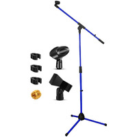 5 Core Tripod Mic Stand Floor Adjustable 18 to 72 Inches Sturdy Boom Arm Holder Microphone Stands Pedestal Para Microfono for Singing MS 080 SKY D-BLU