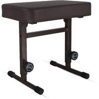 5 CORE Keyboard Bench Piano Stool T Style Brown Thick Padded Cushion Seat | Height Adjustable 17 to 22 inch | Keyboard Chair (PU Leather) KBB H-ADJ BR