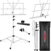 5 Core Music Stand 2 in 1 Dual Use Sheet Music Professional Portable Adjustable 27.6-67 Inch Folding Music Note Holder Tripod Stands - MUS FLD 4S