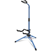 5 CORE Guitar Stand Floor Adjustable Heavy Duty Tripod Acoustic Electric Bass Cello Upright Folding Stands w Neck Holder For On Stage Studio - GSH HD D-BLU