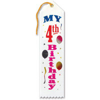 My 4th  Birthday Award Ribbon
