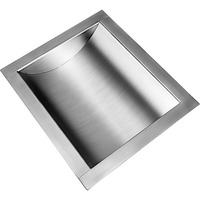 VEVOR 304 Stainless Steel Drop-in Deal Tray 12\" Deep x 10\" Wide x 1.6\" High Brushed Finish for Cash Register Window
