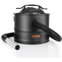 VEVOR Ash Vacuum Cleaner, 4 Gallon with 1200W Powerful Suction, Ash Vac Collector with 47.2 in Flexible Hose, for Fireplaces, Log Burner, Grills, Pellet Stoves, Wood Stove, Pizza Ovens, Fire Pits