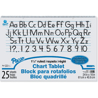 CHART TABLET 1.5IN RULED 25CT 24X16