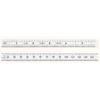 C334-150 150mm/5-3/4" Full-Flexible Rule - mm & Inch Graduations, mm & 1/2mm on One Side; Quick-Reading 10ths & Aircraft Quick-Reading 50ths on Rev.