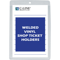 Vinyl Shop Ticket Holder, both sides clear, 5 x 8, 50/BX, 80058