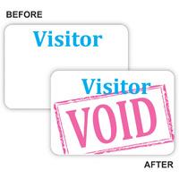 Time's Up! Self-Expiring Visitor Badges, One Day Badge, 3 x 2, 100/BX, 97005