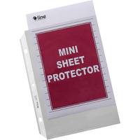 Heavyweight Polypropylene Sheet Protector, Mini clear, 8 1/2 x 5 1/2, 50/BX, 62058