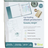 Economy Weight Polypropylene Sheet Protector, reduced glare, 11 x 8 1/2, 200/BX, 62067