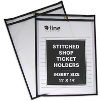 Shop Ticket Holders, Stitched, both sides clear, 11 x 14, 25/BX, 46114