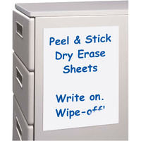 Peel & stick dry erase sheets, 11 X 8 1/2, 25/BX, 57911