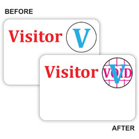 Time's Up! Self-Expiring Visitor Badges, One Day Spot Badge, 3 x 2, 100/BX, 97004