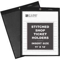 Shop Ticket Holders, Stitched, one side clear, 11 x 14, 25/BX, 45114