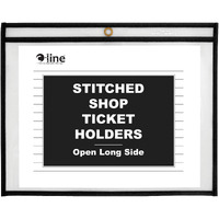 Shop Ticket Holders, Stitched, both sides clear, Open long side, 12 x 9, 25/BX, 49912
