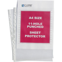 Heavyweight Polypropylene Sheet Protector, A4 SIZE clear, 11 3/4 x 8 1/4, 50/BX, 08013