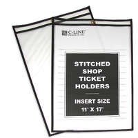 Shop Ticket Holders, Stitched, both sides clear, 11 x 17, 25/BX, 46117