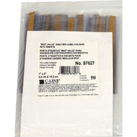 Best Value Peel & Stick Shelf/Bin Label Holders, 1 inch x 6 inch Removable Adhesive Label Holder, 50/PK, 87627