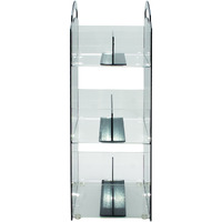 Compact Condiment Organizer, 3 Shelves, 6 Compartments, Black