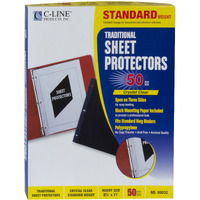 Traditional Polypropylene Sheet Protector, standard weight, 11 x 8 1/2, 50/BX, 00032