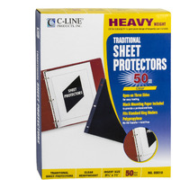 Traditional Polypropylene Sheet Protector, heavyweight, 11 x 8 1/2, 50/BX, 00010